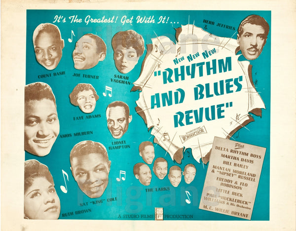 SPECTACLE RHYTHM AND BLUES REVUE Reqt-POSTER/REPRODUCTION d1 AFFICHE VINTAGE