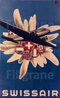 SWISSAIR AVION Rdjd-POSTER/REPRODUCTION d1 AFFICHE VINTAGE