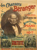 SPECTACLE CHANSONS de BéRANGER Rcpq-POSTER/REPRODUCTION d1 AFFICHE VINTAGE