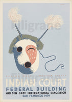 INDIAN COURT EXPO 1939 Rrtp-POSTER/REPRODUCTION  d1 AFFICHE VINTAGE