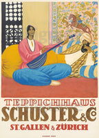 PUB TEPPICHE SCHUSTER Rfpo-POSTER/REPRODUCTION  d1 AFFICHE VINTAGE