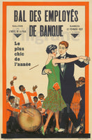 BAL EMPLOYéS BANQUE 1927 Rgek-POSTER/REPRODUCTION  d1 AFFICHE VINTAGE