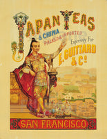 PUB JAPAN TEAS E. GUITTARD Rjhf-POSTER/REPRODUCTION  d1 AFFICHE VINTAGE