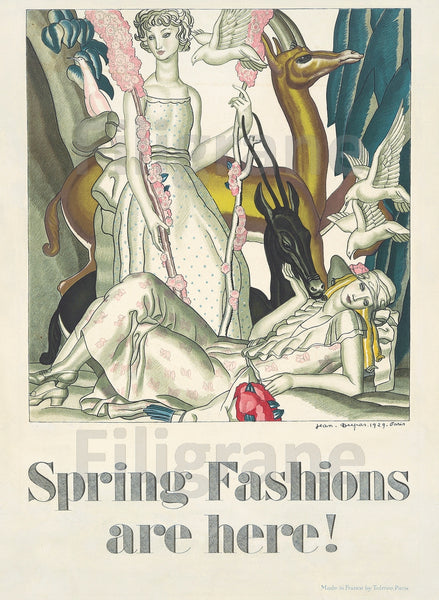 PUB SPRING FASHIONS ARE HERE Rzul-POSTER/REPRODUCTION  d1 AFFICHE VINTAGE