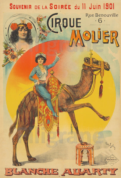 CIRQUE MOLIER B. ALLARTY Rdhn-POSTER/REPRODUCTION  d1 AFFICHE VINTAGE
