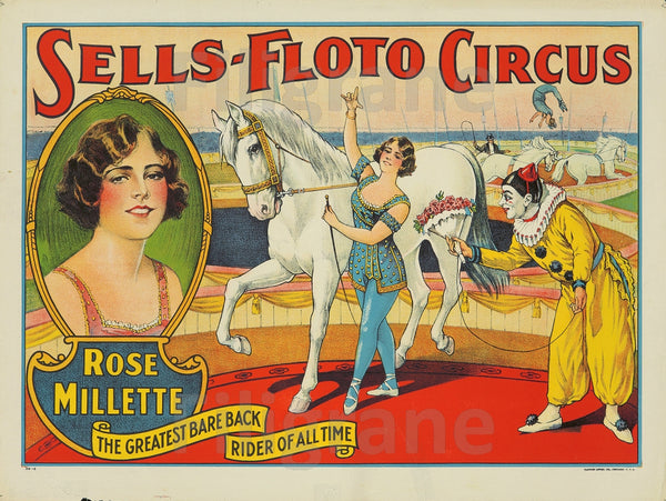 FLOTO CIRCUS Riik-POSTER/REPRODUCTION  d1 AFFICHE VINTAGE