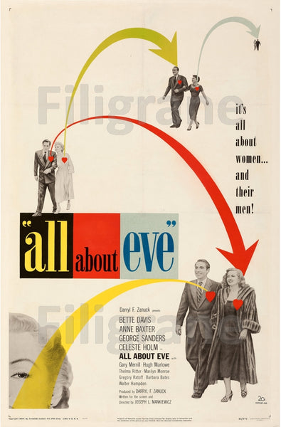 ALL ABOUT EVE FILM Rccp-POSTER/REPRODUCTION d1 AFFICHE VINTAGE