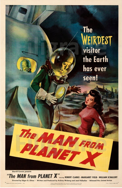 THE MAN from PLANET X FILM Reqi-POSTER/REPRODUCTION d1 AFFICHE VINTAGE