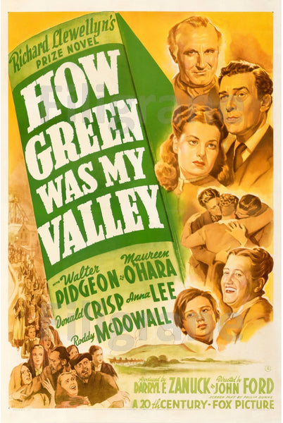 CINéMA HOW GREEN WAS MY VALLEY Rilp-POSTER/REPRODUCTION d1 AFFICHE VINTAGE