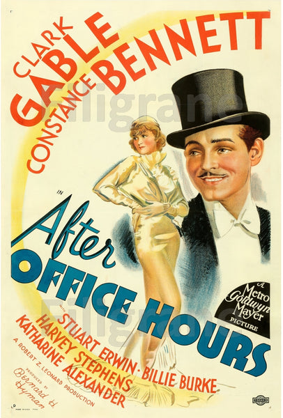 AFTER OFFICE HOURS FILM Robw-POSTER/REPRODUCTION d1 AFFICHE VINTAGE