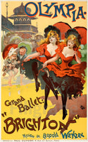 OLYMPIA BALLET BRIGHTON Rqzq-POSTER/REPRODUCTION d1 AFFICHE VINTAGE