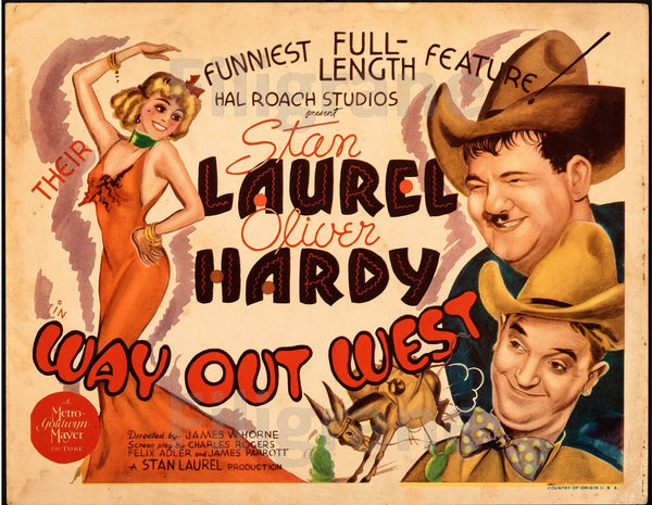 WAY OUT WEST FILM Ruin-POSTER/REPRODUCTION d1 AFFICHE VINTAGE