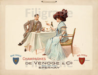 PUB CHAMPAGNES de VENOCE Rwox-POSTER/REPRODUCTION d1 AFFICHE VINTAGE