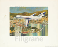 AVION DOUGLAS DC-9 JET Rrcv-POSTER/REPRODUCTION d1 AFFICHE VINTAGE