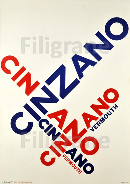 PUB CINZANO ApéRITIF Riyo-POSTER/REPRODUCTION d1 AFFICHE VINTAGE