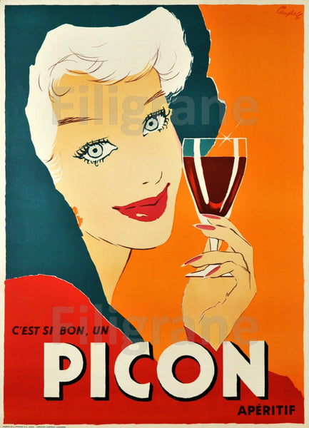 PUB AMER PICON ApéRITIF Rwii-POSTER/REPRODUCTION d1 AFFICHE VINTAGE