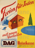 FÊTES DAG FERIEN FÜR JEDEN Rtan-POSTER/REPRODUCTION d1 AFFICHE VINTAGE