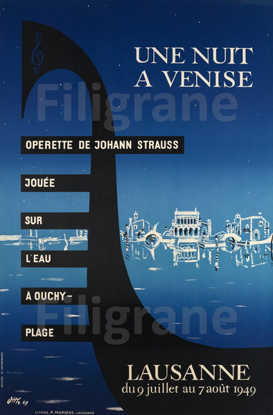 UNE NUIT A VENISE OPERA Rlvs-POSTER/REPRODUCTION d1 AFFICHE VINTAGE