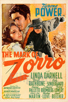 THE MARK of ZORRO FILM Rolw-POSTER/REPRODUCTION d1 AFFICHE VINTAGE