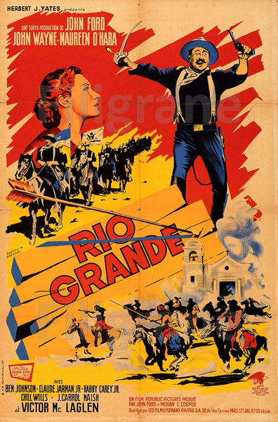 RIO GRANDE FILM Rwwh-POSTER/REPRODUCTION d1 AFFICHE VINTAGE