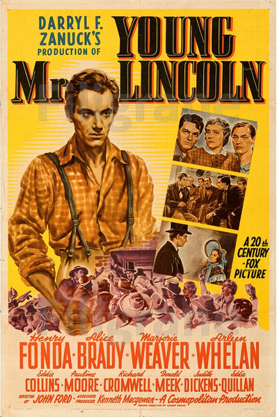 YOUNG Mr LINCOLN FILM Rflf-POSTER/REPRODUCTION d1 AFFICHE VINTAGE