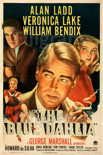 THE BLUE DAHLIA FILM Rzbb-POSTER/REPRODUCTION d1 AFFICHE VINTAGE
