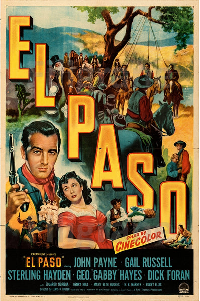 EL PASO FILM Rhcf-POSTER/REPRODUCTION d1 AFFICHE VINTAGE