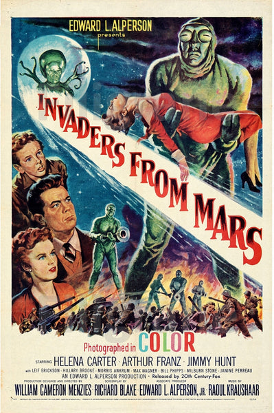 INVADERS from MARS FILM Rvpa-POSTER/REPRODUCTION d1 AFFICHE VINTAGE