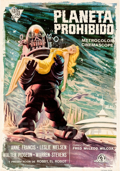 PLANETA PROHIBIDO FILM Rkht-POSTER/REPRODUCTION d1 AFFICHE VINTAGE