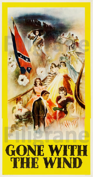 GONE WHITH the WIND FILM Rodv-POSTER/REPRODUCTION d1 AFFICHE VINTAGE