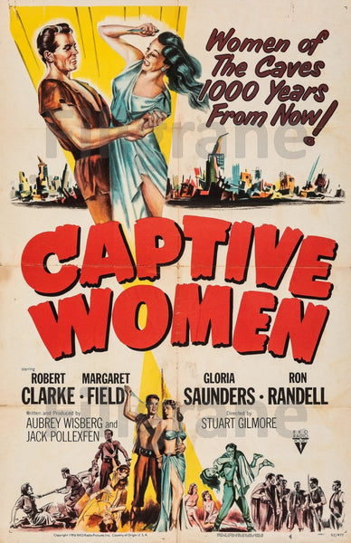 CAPTIVE WOMEN FILM Rtyh-POSTER/REPRODUCTION d1 AFFICHE VINTAGE