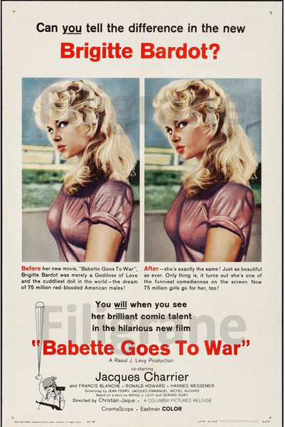BABETTE GOES TO WAR FILM Rnja-POSTER/REPRODUCTION d1 AFFICHE VINTAGE
