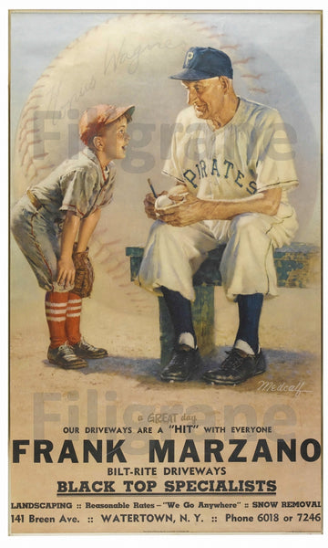 SPORT FRANK MARZANO BASE BALL Rthc-POSTER/REPRODUCTION d1 AFFICHE VINTAGE