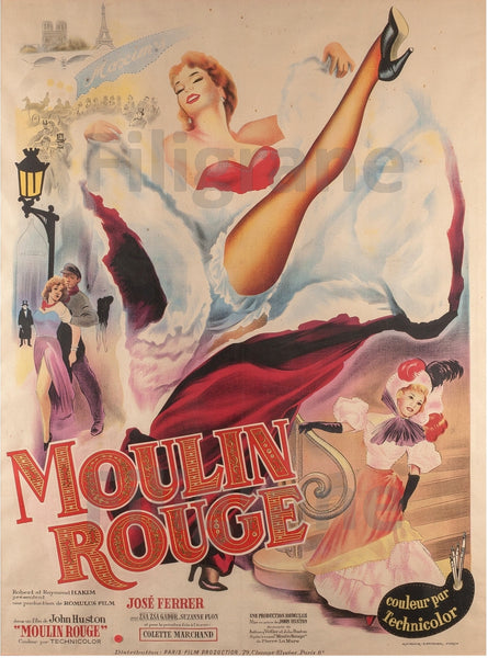 MOULIN ROUGE FILM Rtns-POSTER/REPRODUCTION d1 AFFICHE VINTAGE