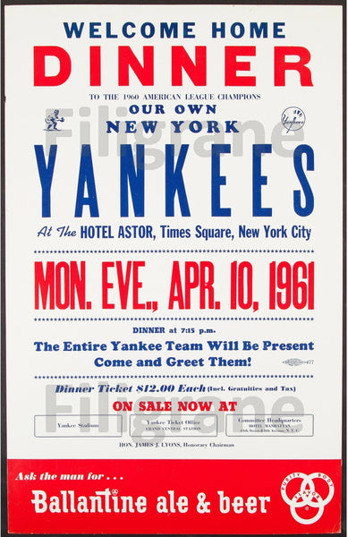 SPORT BASE BALL YANKEES 1961 Rufy-POSTER/REPRODUCTION d1 AFFICHE VINTAGE