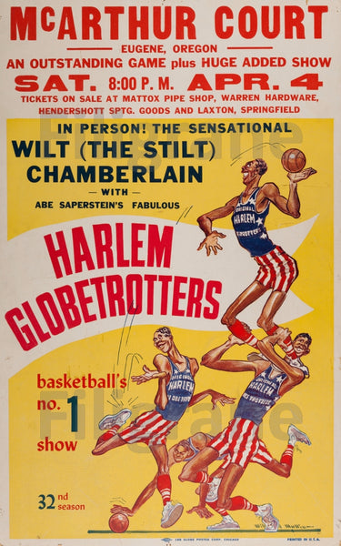 SPORT HARLEM GLOBETROTTERS Ryus-POSTER/REPRODUCTION d1 AFFICHE VINTAGE