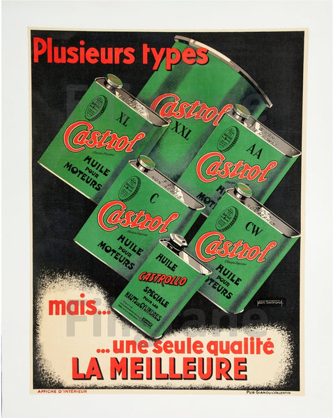 PUB HUILE CASTROL Regm-POSTER/REPRODUCTION d1 AFFICHE VINTAGE