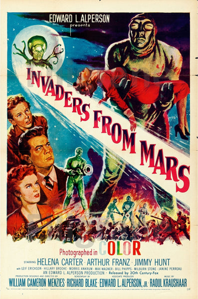 FILM INVADERS from MARS Rwvu POSTER/REPRODUCTION  d1 AFFICHE VINTAGE