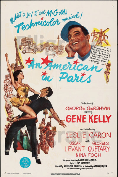 AN AMERICAN IN PARIS FILM Ryne-POSTER/REPRODUCTION d1 AFFICHE VINTAGE