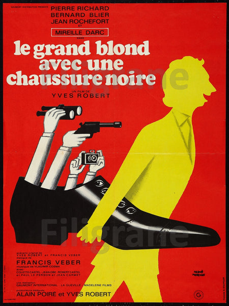 FILM Le GRAND BLOND Rsyl-POSTER/REPRODUCTION d1 AFFICHE VINTAGE