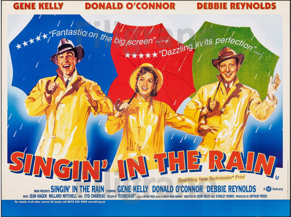 CINéMA CHANTONS sous la PLUIE Rjbc-POSTER/REPRODUCTION d1 AFFICHE VINTAGE