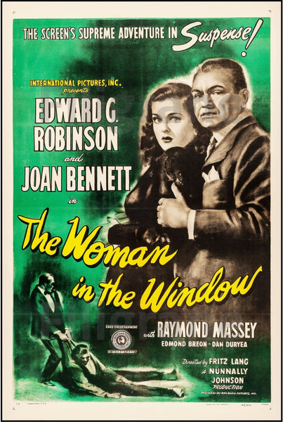 CINéMA The WOMAN in the WINDOW Rwzd-POSTER/REPRODUCTION d1 AFFICHE VINTAGE