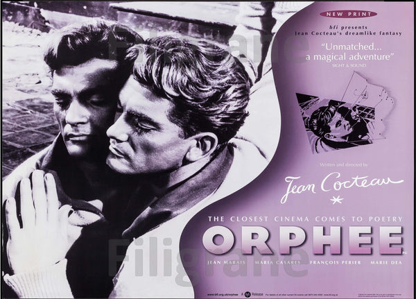 ORPHéE FILM Rqwr-POSTER/REPRODUCTION d1 AFFICHE VINTAGE