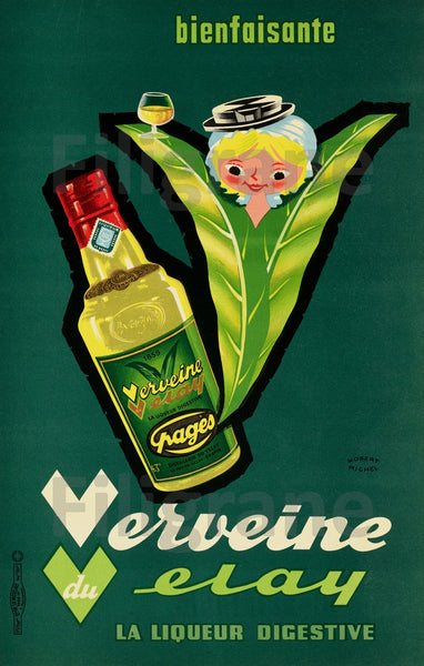 PUB VERVEINE VELAY PAGèS Rvqt-POSTER/REPRODUCTION d1 AFFICHE VINTAGE