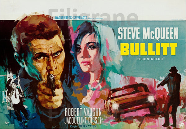 FILM BULLITT Rwwk-POSTER/REPRODUCTION d1 AFFICHE VINTAGE