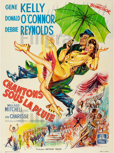 FILM CHANTONS sous la PLUIE Raff-REPRODUCTION d1 AFFICHE VINTAGE