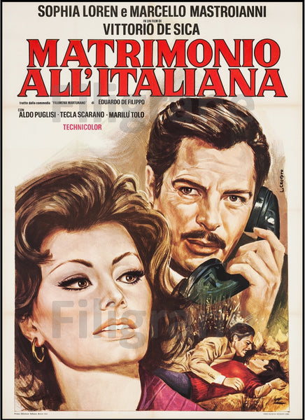 FILM MATRIMONIO ALL ITALIANA Ruja-REPRODUCTION d1 AFFICHE VINTAGE
