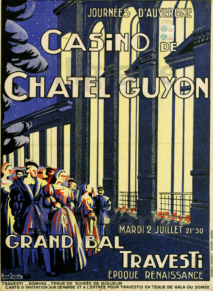 BAL CASINO CHATEL GUYON Rvlj-POSTER/REPRODUCTION  d1 AFFICHE VINTAGE