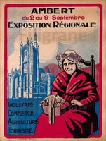 EXPO FOIRE AMBERT Ryqt-POSTER/REPRODUCTION  d1 AFFICHE VINTAGE