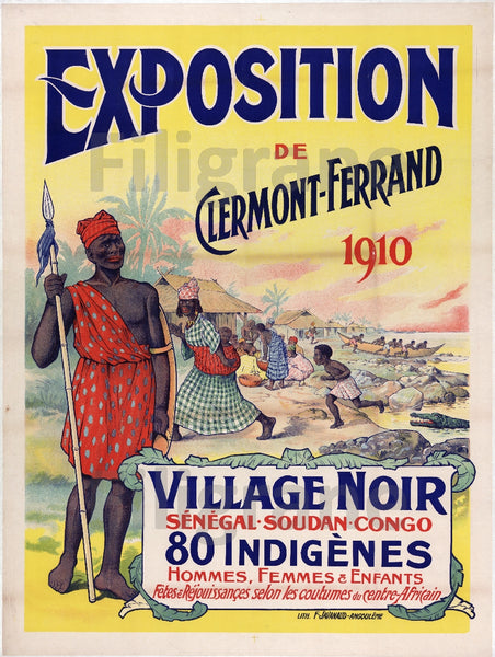 EXPO CLERMONT FERRAND 1910 Rhqm-POSTER/REPRODUCTION  d1 AFFICHE VINTAGE